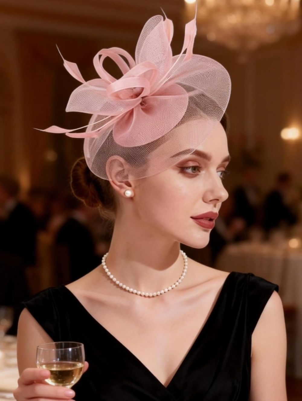 NEW! Elegant Pink Kentucky Derby Hat